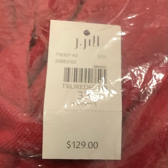 ⭐️NWT J.Jill 3X Red ❤️ (Lightweight/Medium Weight) Sweater Dress Wide Rib… - Picture 8 of 11